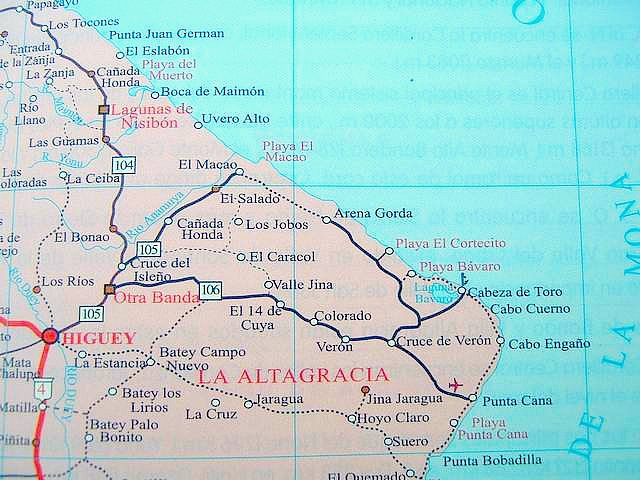 Punta Cana Map. BAVARO BEACH PUNTA CANA AREA
